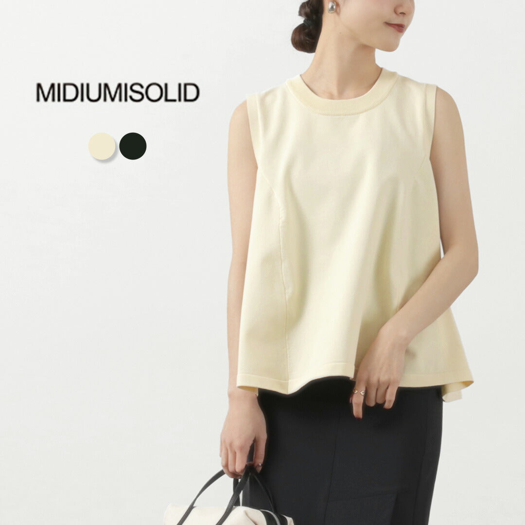 【50%OFF】MIDIUMISOLID(ミディウミソリッド) ノースリーブ フレアベスト