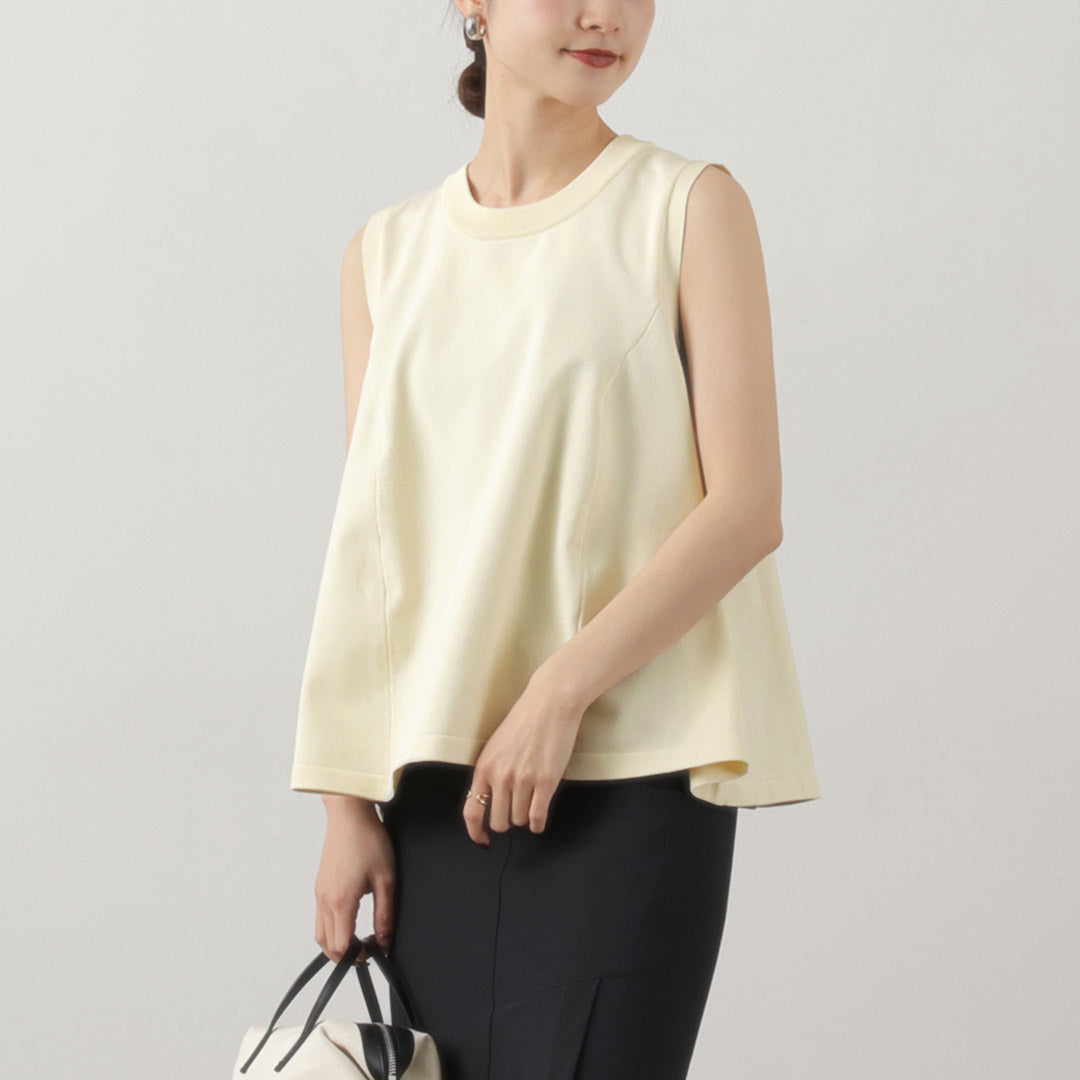 【50%OFF】MIDIUMISOLID(ミディウミソリッド) ノースリーブ フレアベスト