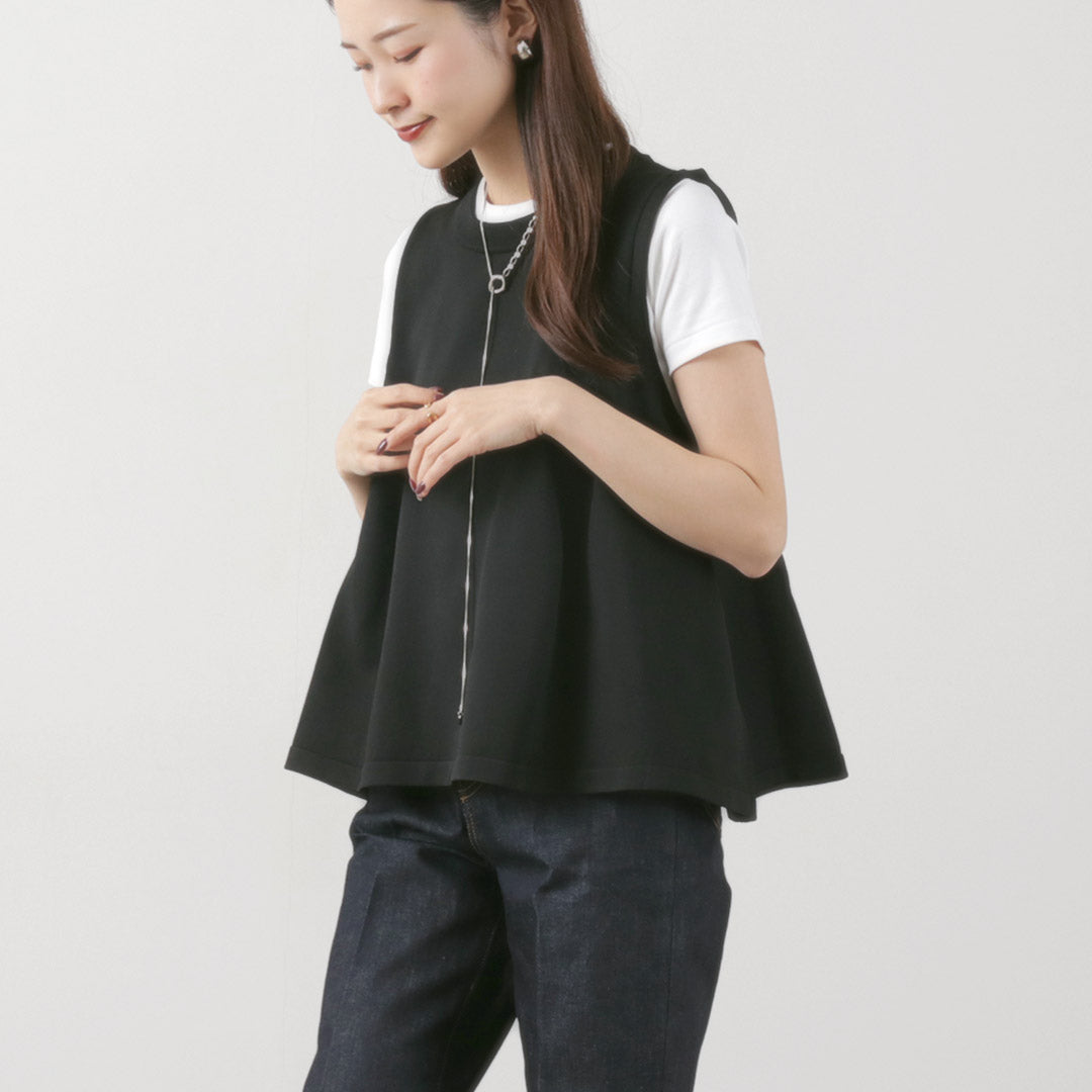 【50%OFF】MIDIUMISOLID(ミディウミソリッド) ノースリーブ フレアベスト