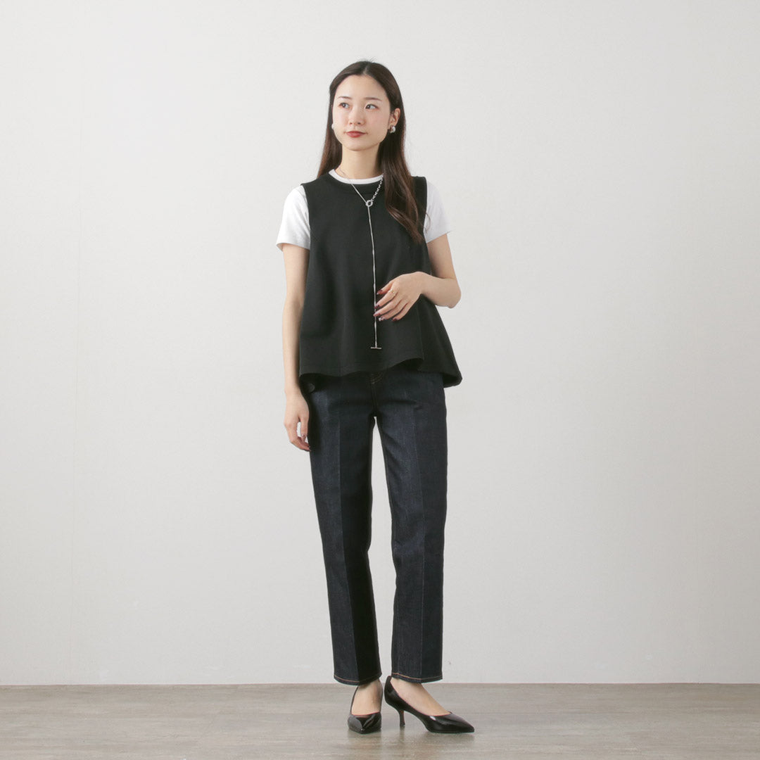 【50%OFF】MIDIUMISOLID(ミディウミソリッド) ノースリーブ フレアベスト