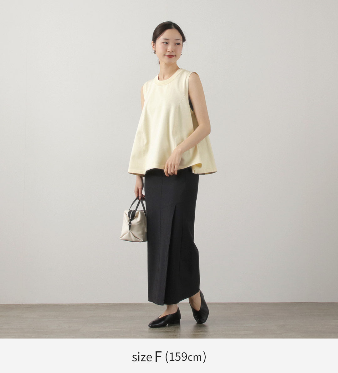 【50%OFF】MIDIUMISOLID(ミディウミソリッド) ノースリーブ フレアベスト