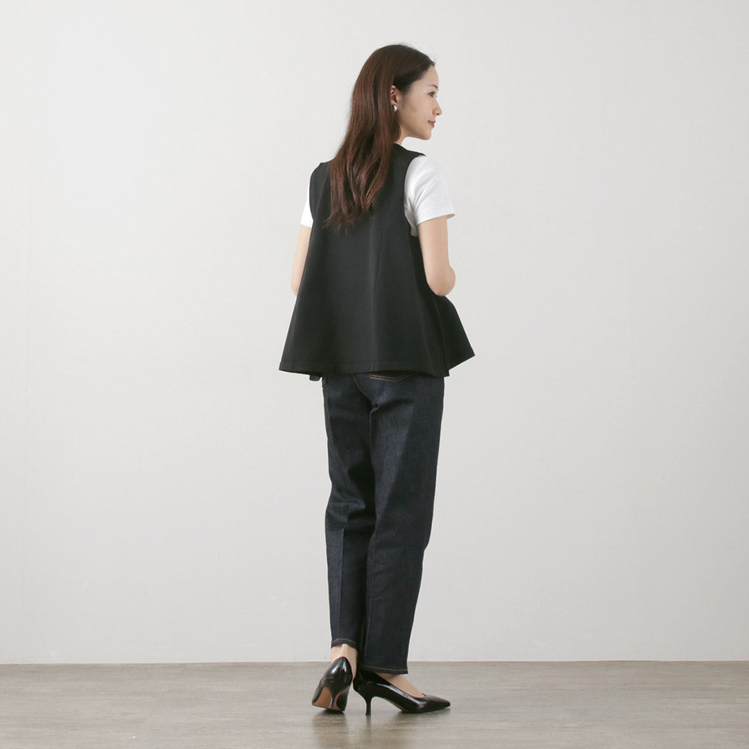 【50%OFF】MIDIUMISOLID(ミディウミソリッド) ノースリーブ フレアベスト