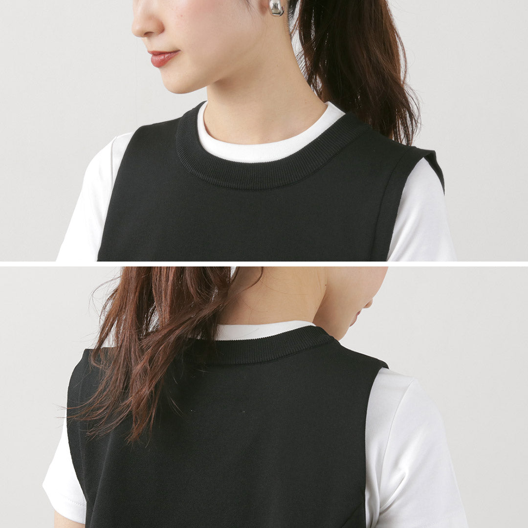 【50%OFF】MIDIUMISOLID(ミディウミソリッド) ノースリーブ フレアベスト