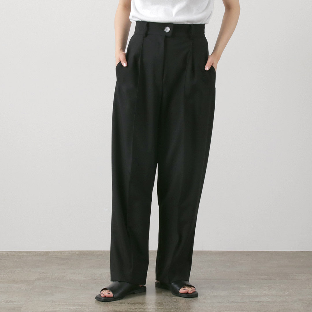 【30%OFF】YENN(イェン) カーブ テーパードパンツ