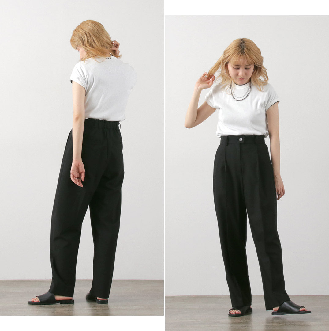 【30%OFF】YENN(イェン) カーブ テーパードパンツ