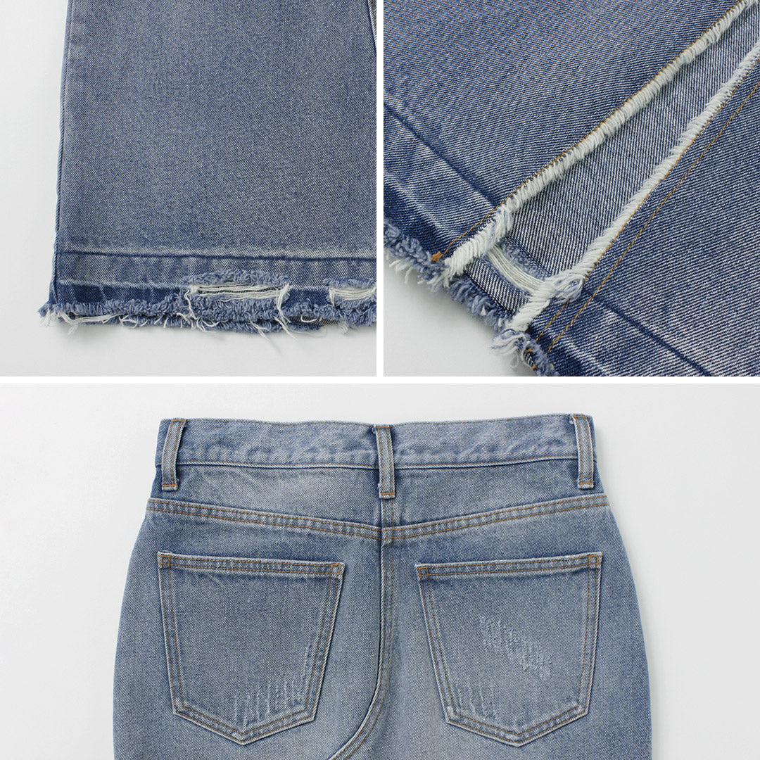 YENN(イェン) バックスリット デニムマキシスカート