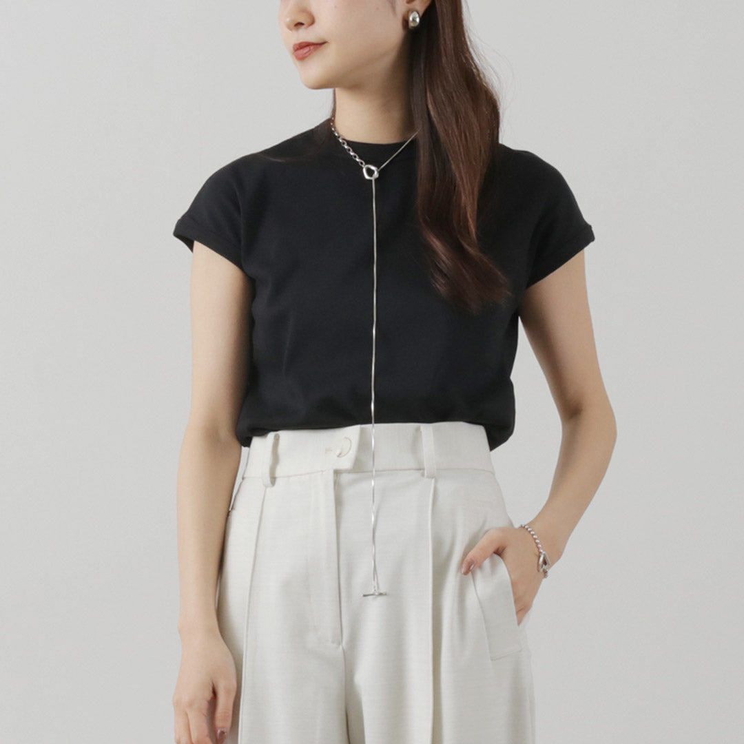YENN(イェン) ショートスリーブ リブ Tシャツ
