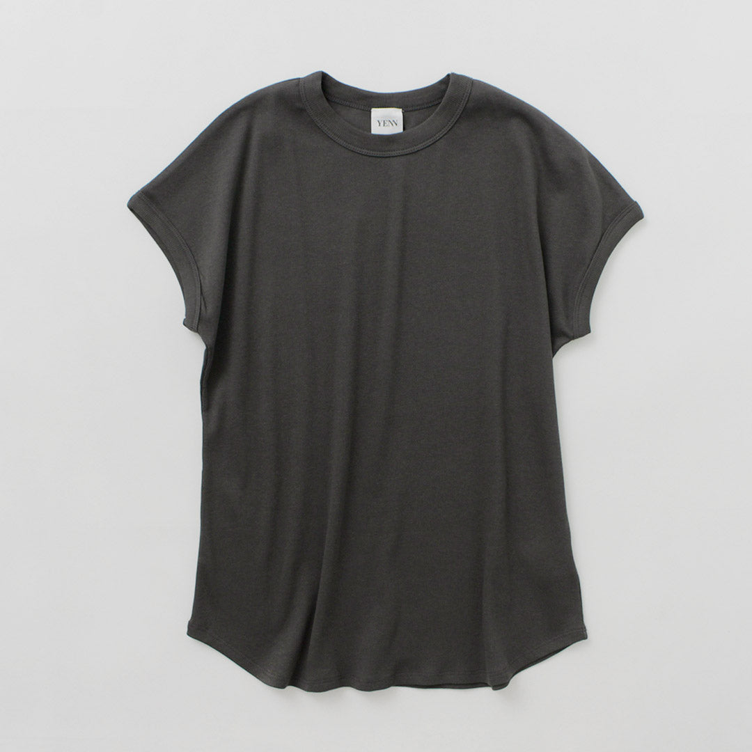 YENN(イェン) ショートスリーブ リブ Tシャツ
