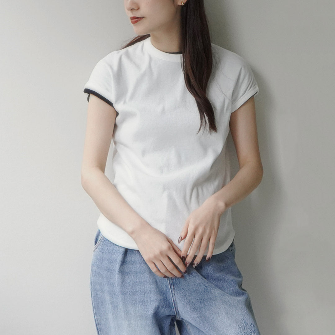 YENN(イェン) ショートスリーブ リブ Tシャツ
