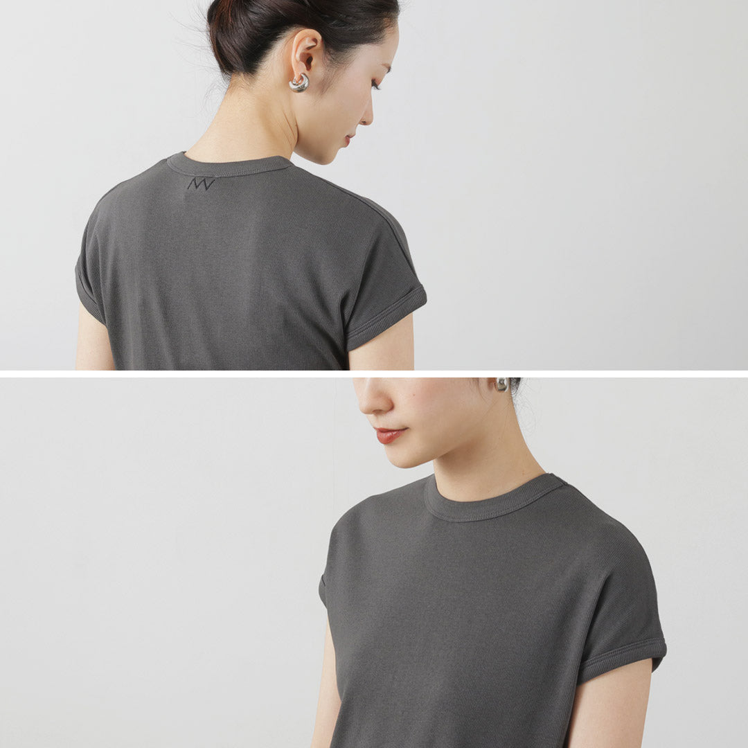 YENN(イェン) ショートスリーブ リブ Tシャツ