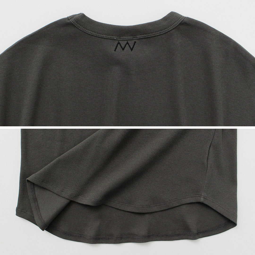 YENN(イェン) ショートスリーブ リブ Tシャツ