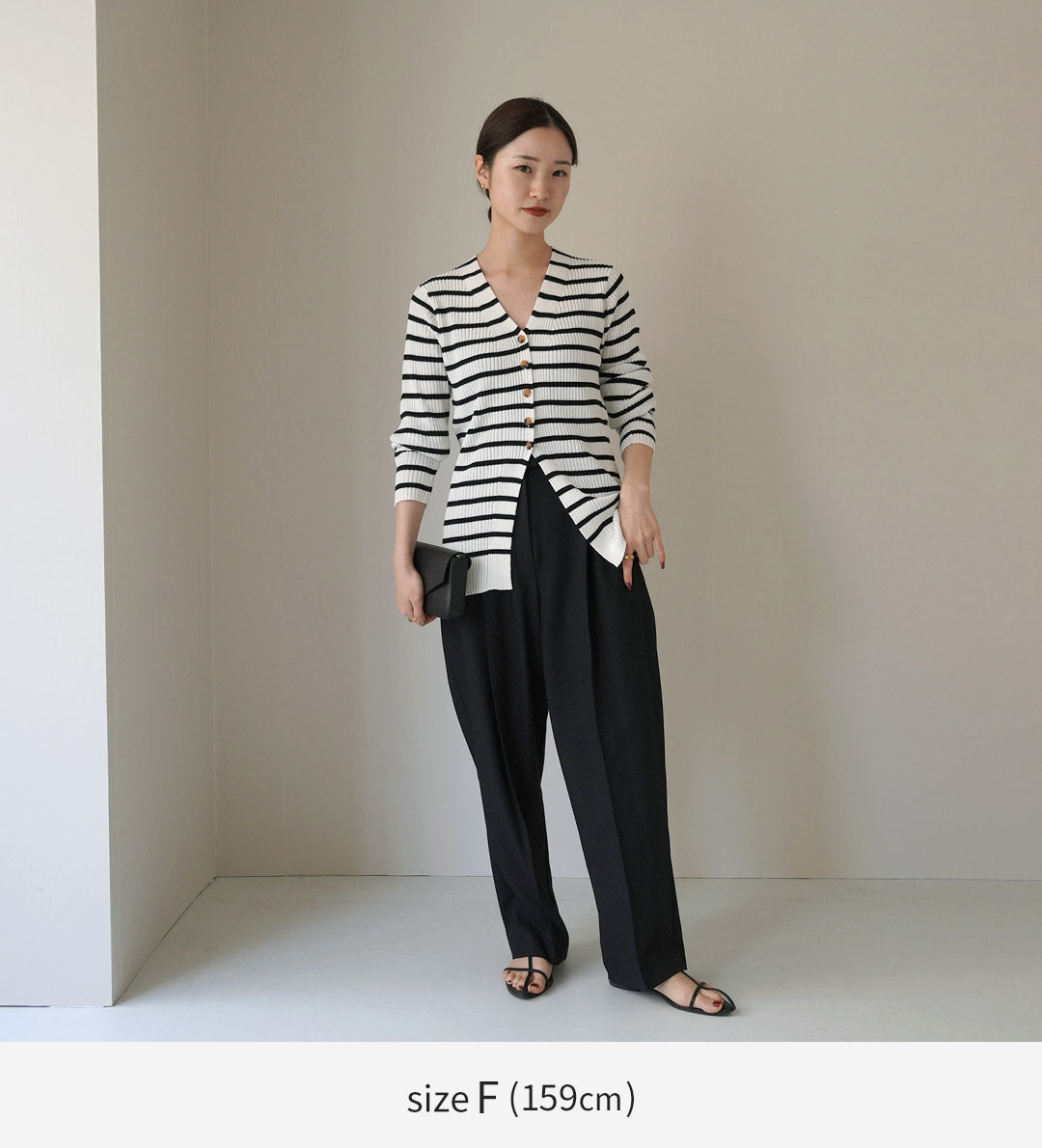 YENN(イェン) リブニット カーディガン