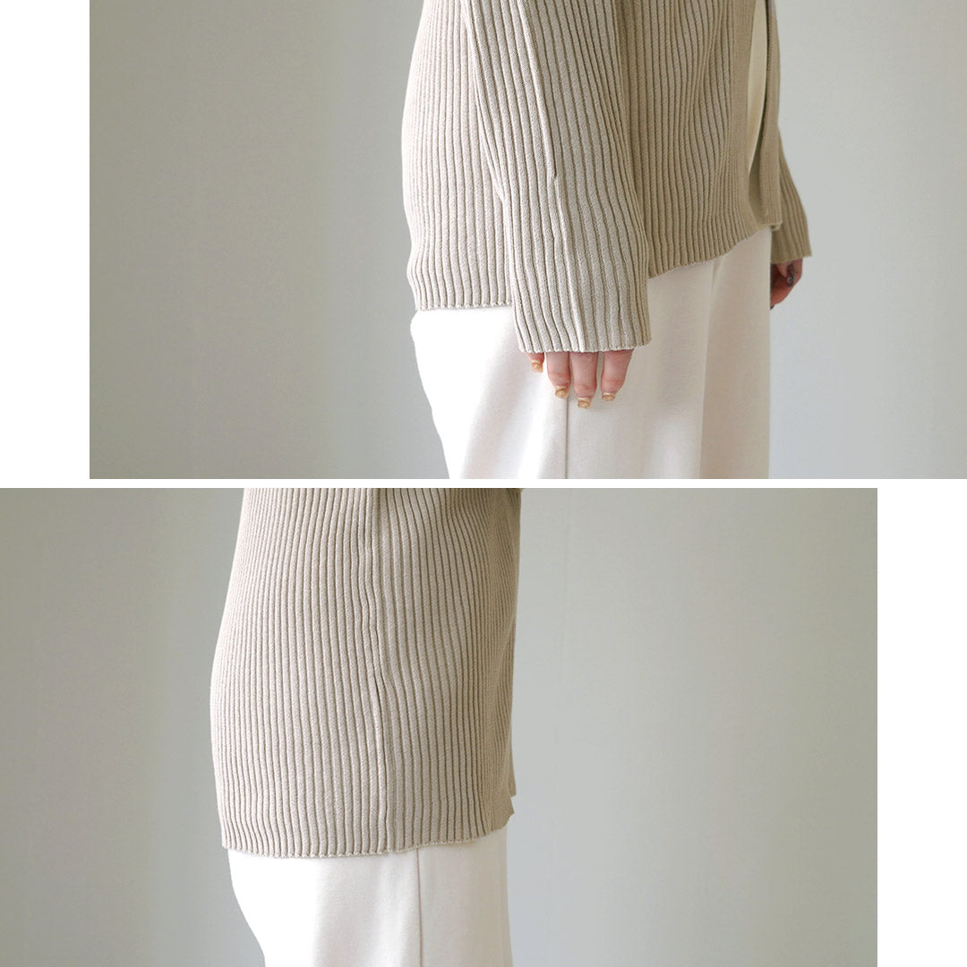 YENN(イェン) リブニット カーディガン