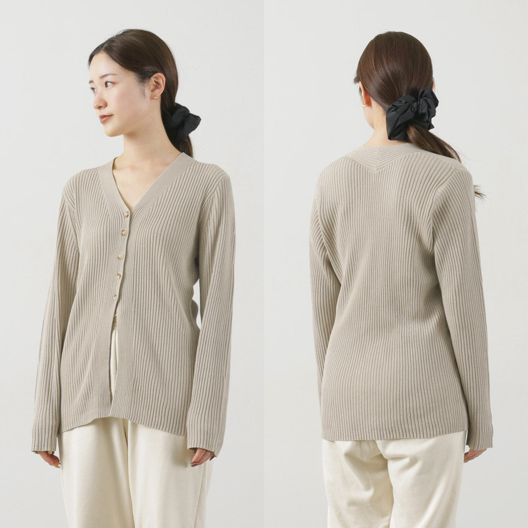 YENN(イェン) リブニット カーディガン