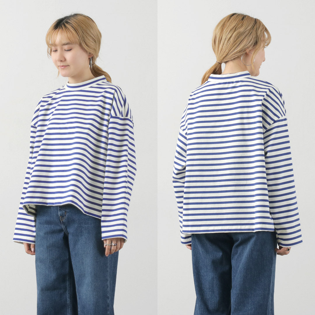 【30%OFF】MIDIUMI(ミディウミ) ボーダー ボトルネック Tシャツ