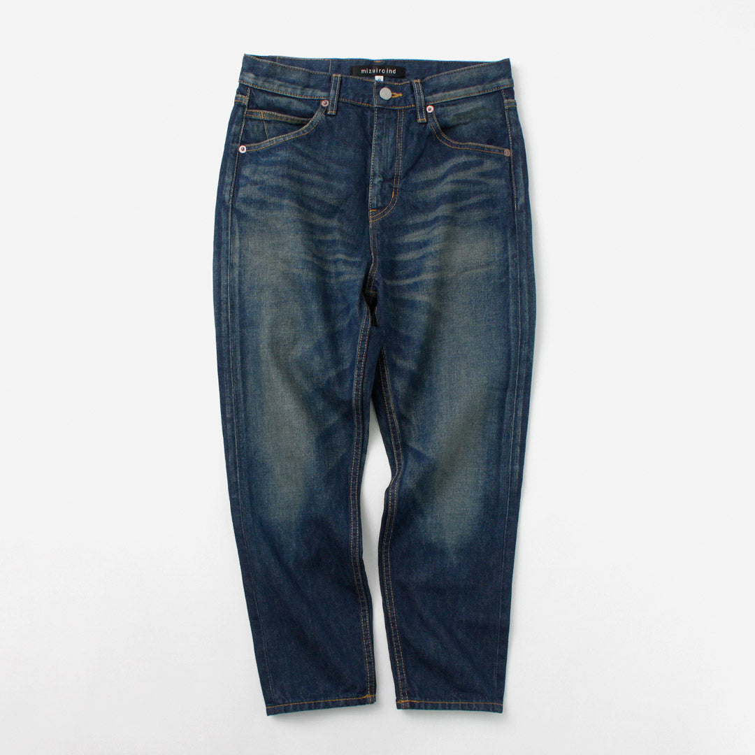 mizuiro ind(ミズイロインド) ハイウエスト デニム 加工