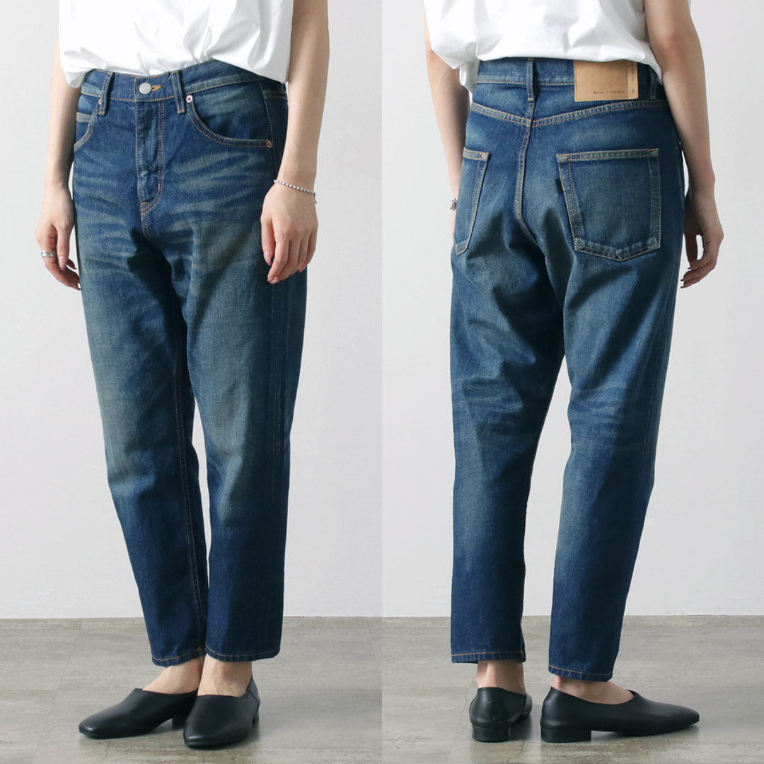 mizuiro ind(ミズイロインド) ハイウエスト デニム 加工
