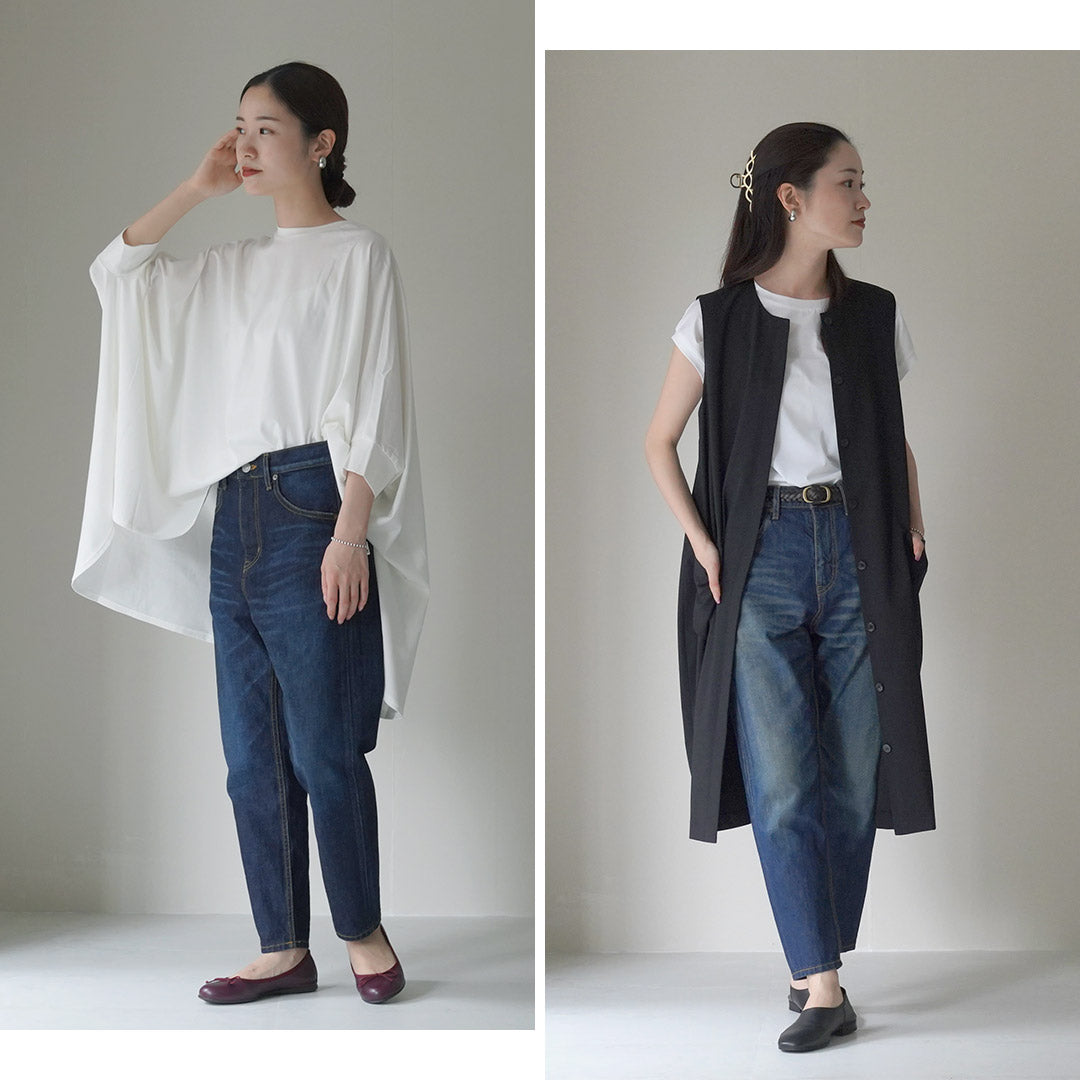 mizuiro ind(ミズイロインド) ハイウエスト デニム 加工