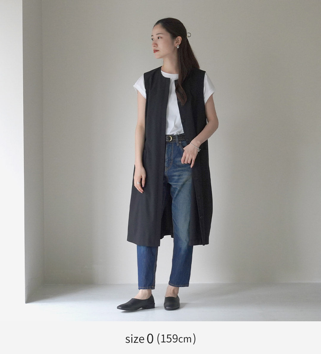 mizuiro ind(ミズイロインド) ハイウエスト デニム 加工