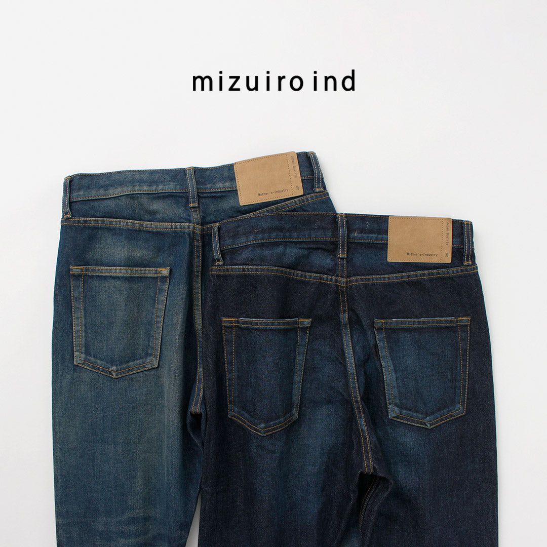 mizuiro ind(ミズイロインド) ハイウエスト デニム 加工