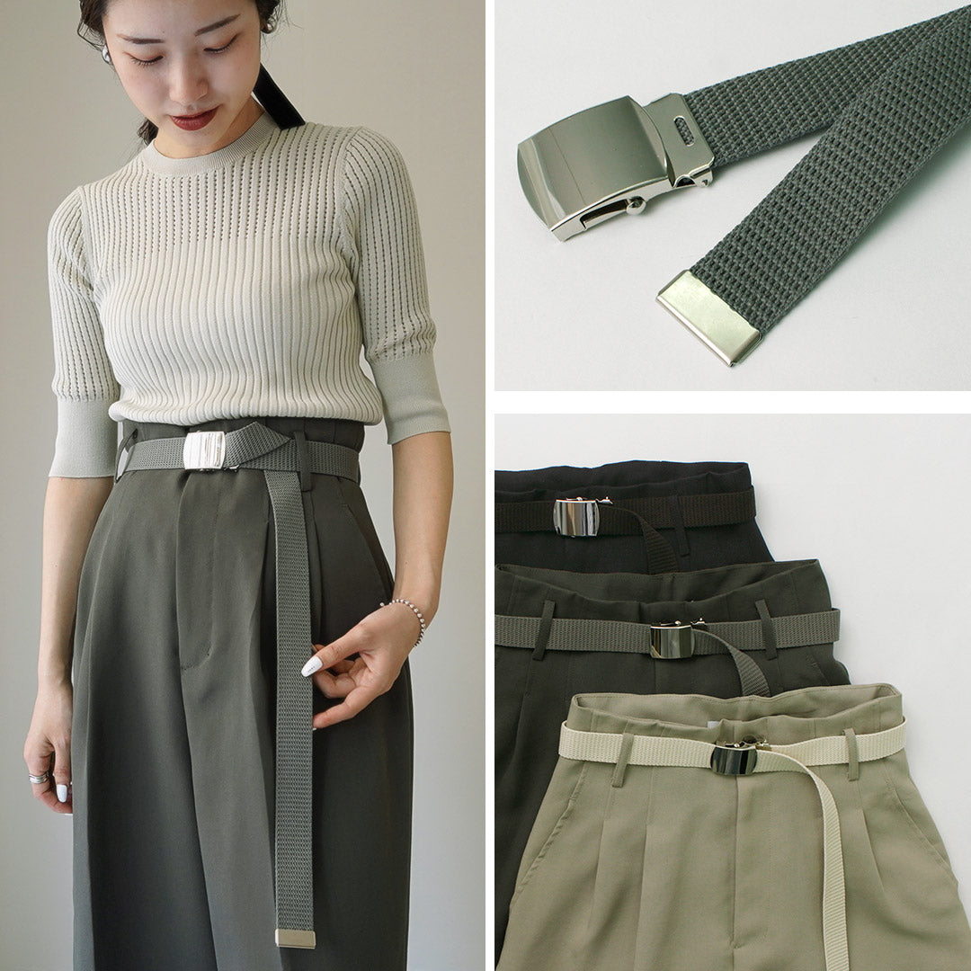 ETRE TOKYO(エトレトウキョウ) ハイウエストベルテッドセミワイドパンツ