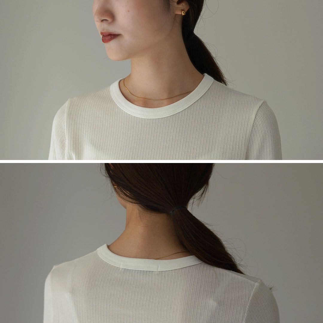 ETRE TOKYO(エトレトウキョウ) アイレットリブボックスプルオーバー 1224312161-0