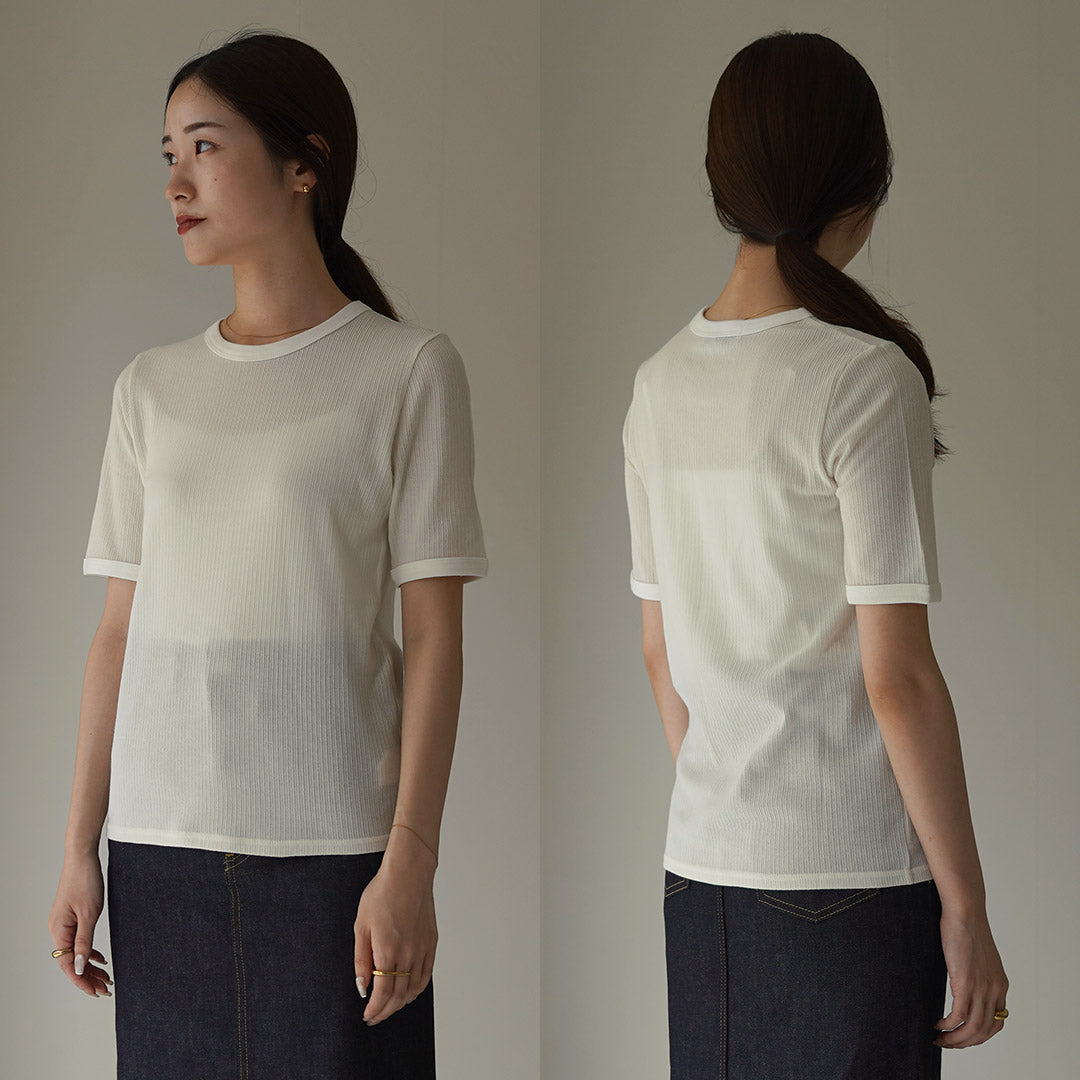 ETRE TOKYO(エトレトウキョウ) アイレットリブボックスプルオーバー 1224312161-0