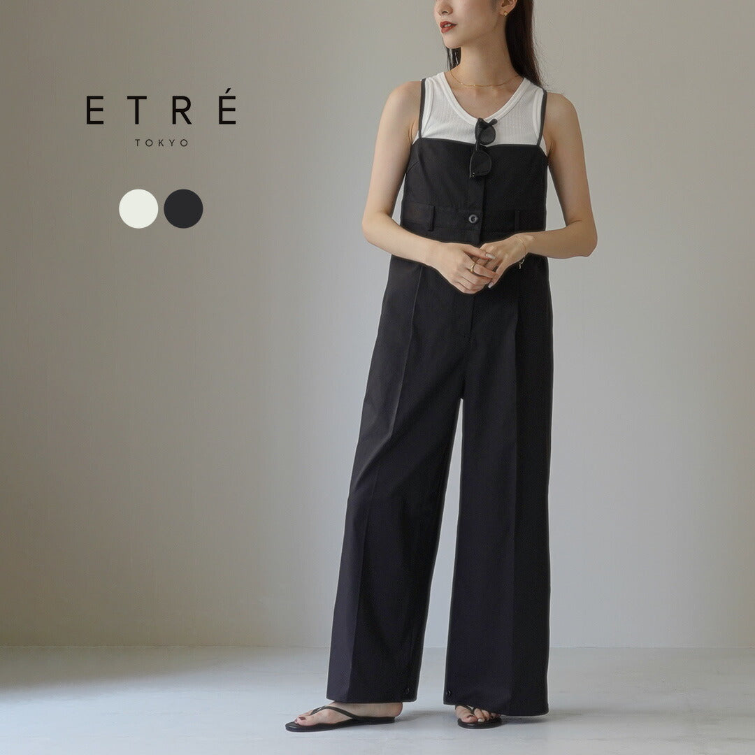 【30%OFF】ETRE TOKYO(エトレトウキョウ) レイヤードライクナローストラップオールインワン 1224330165-0