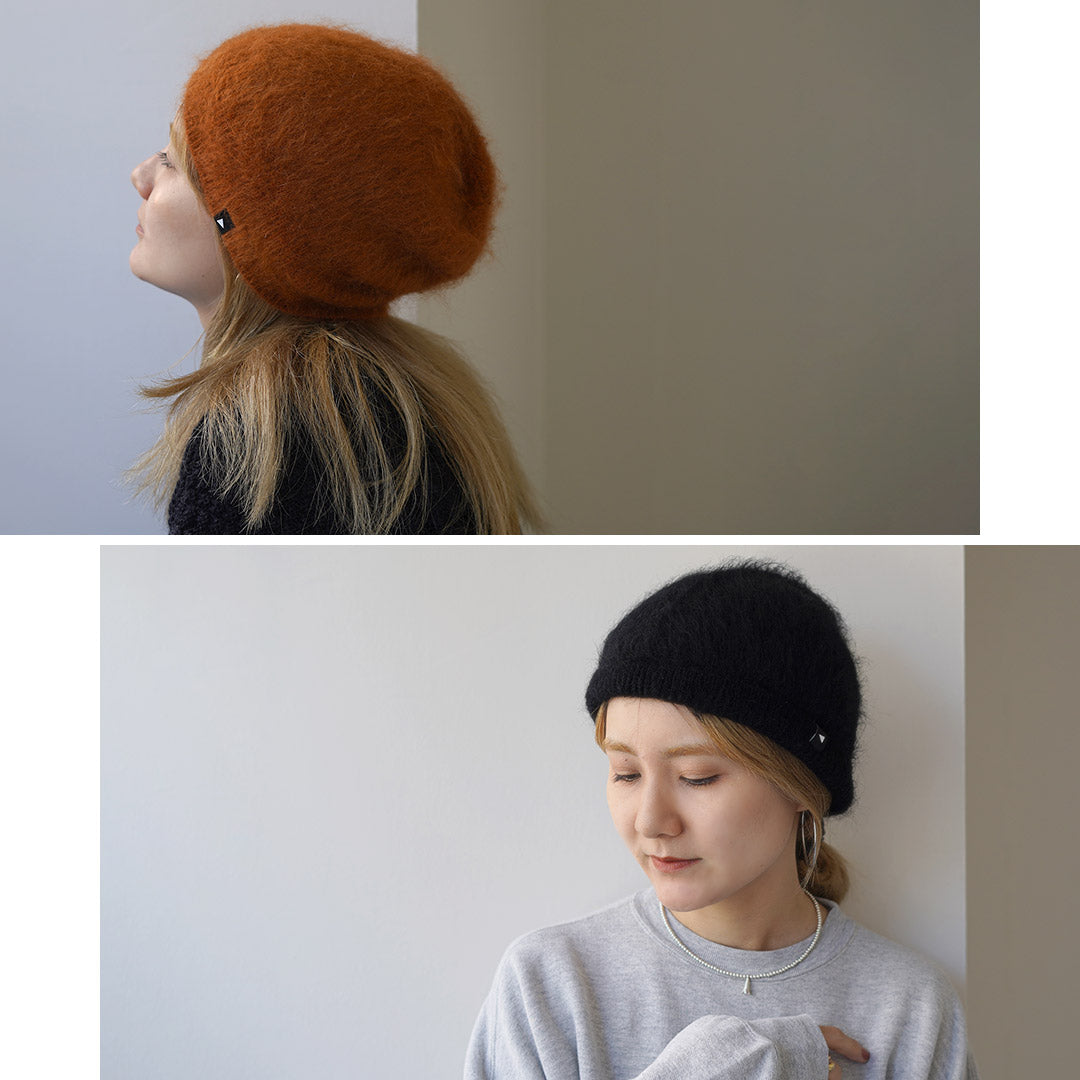 AND WANDER(アンドワンダー) モヘアウール ニットキャップ