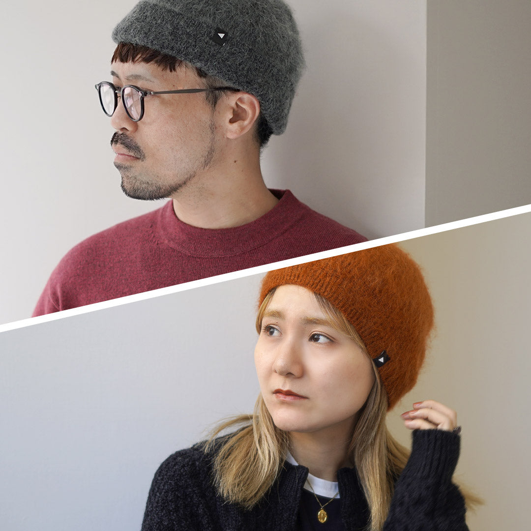 AND WANDER(アンドワンダー) モヘアウール ニットキャップ