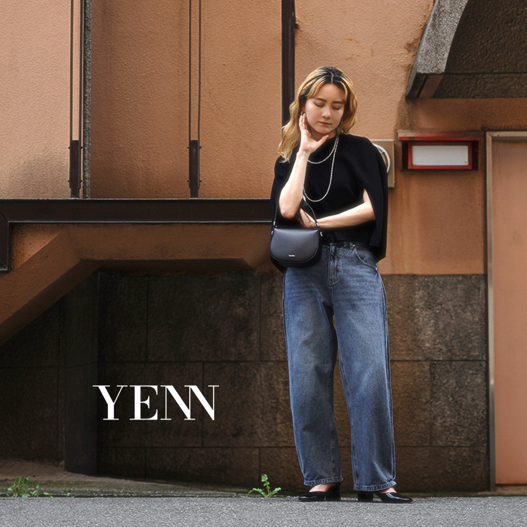 YENN(イェン) サイドプリーツ デニムパンツ