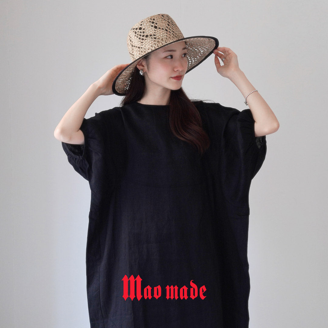 MAO MADE(マオメイド) ボリュームスリーブ リネンワンピース