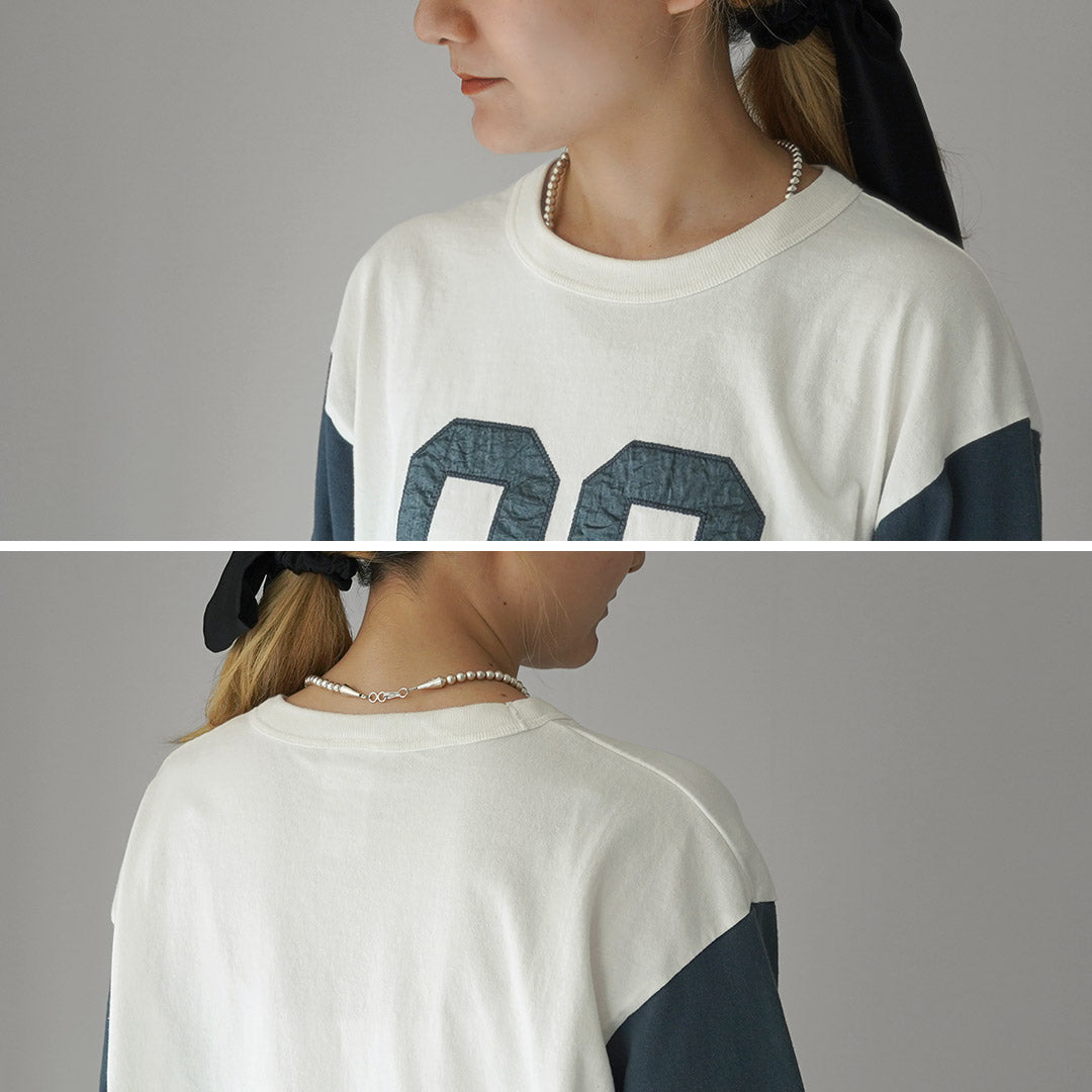 【30%OFF】KHA:KI(カーキ) 刺繍ベースボールTEE