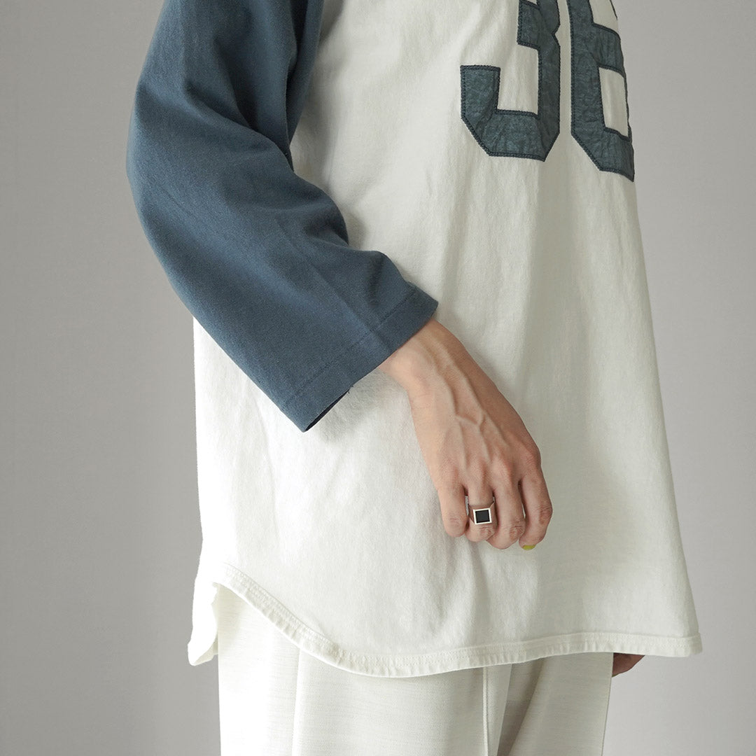 【30%OFF】KHA:KI(カーキ) 刺繍ベースボールTEE