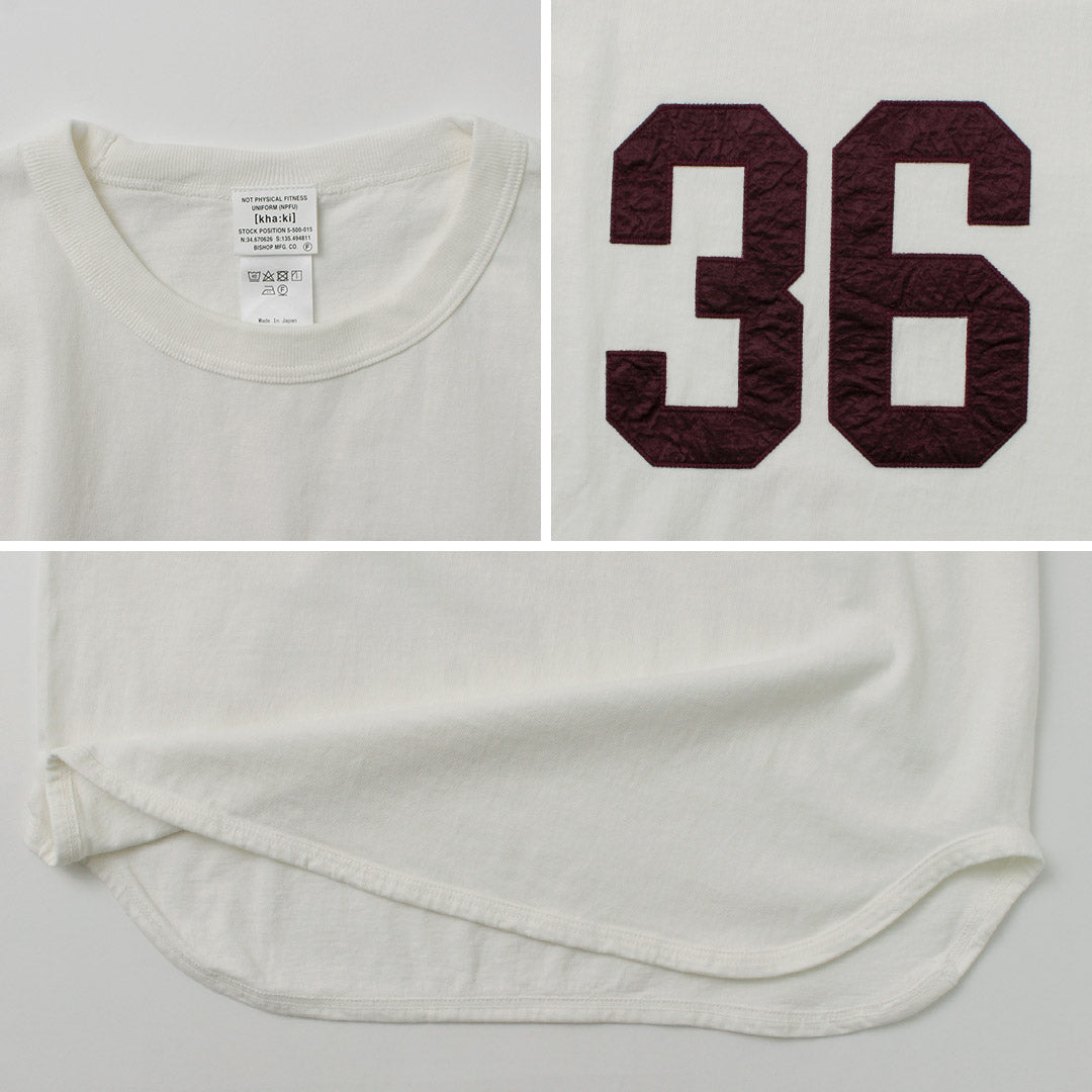 【30%OFF】KHA:KI(カーキ) 刺繍ベースボールTEE