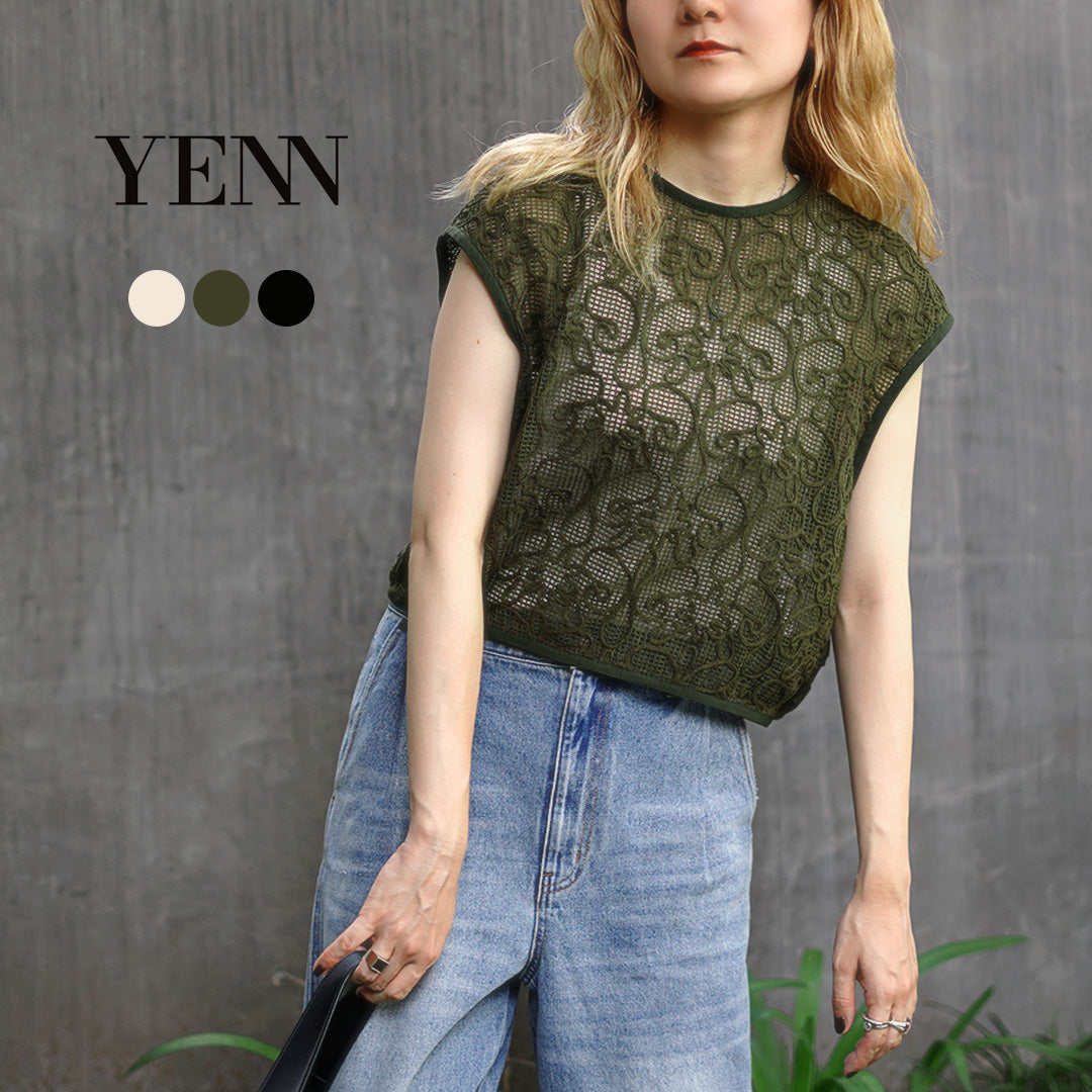 【30%OFF】YENN(イェン) カラー別注 コードレース ブラウス
