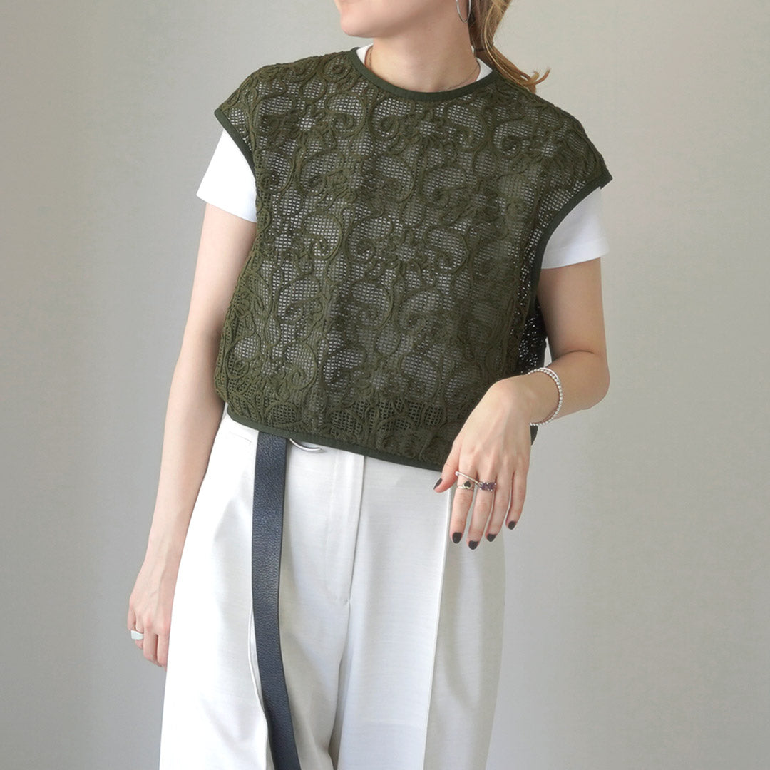 【30%OFF】YENN(イェン) カラー別注 コードレース ブラウス