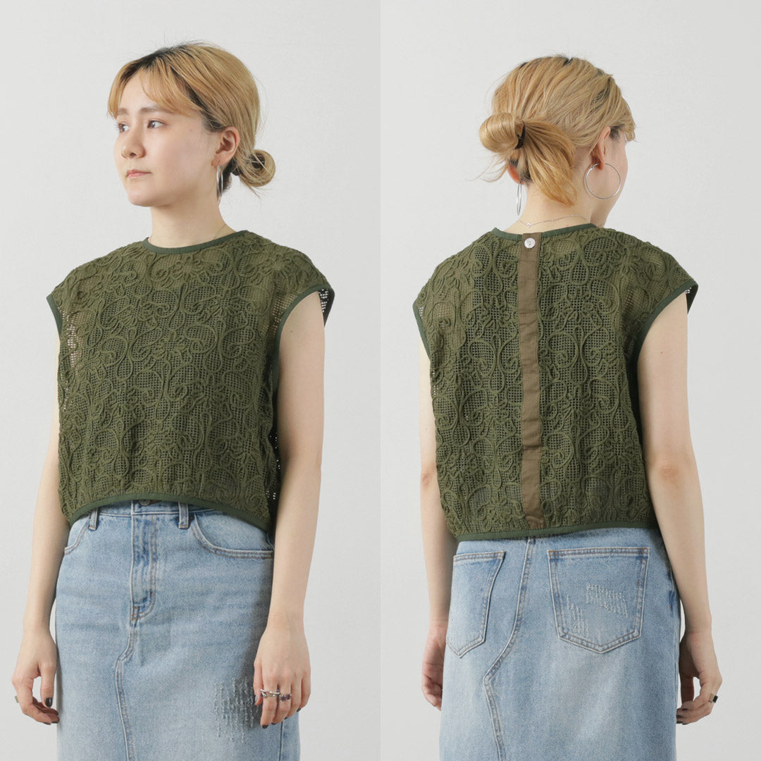 【30%OFF】YENN(イェン) カラー別注 コードレース ブラウス