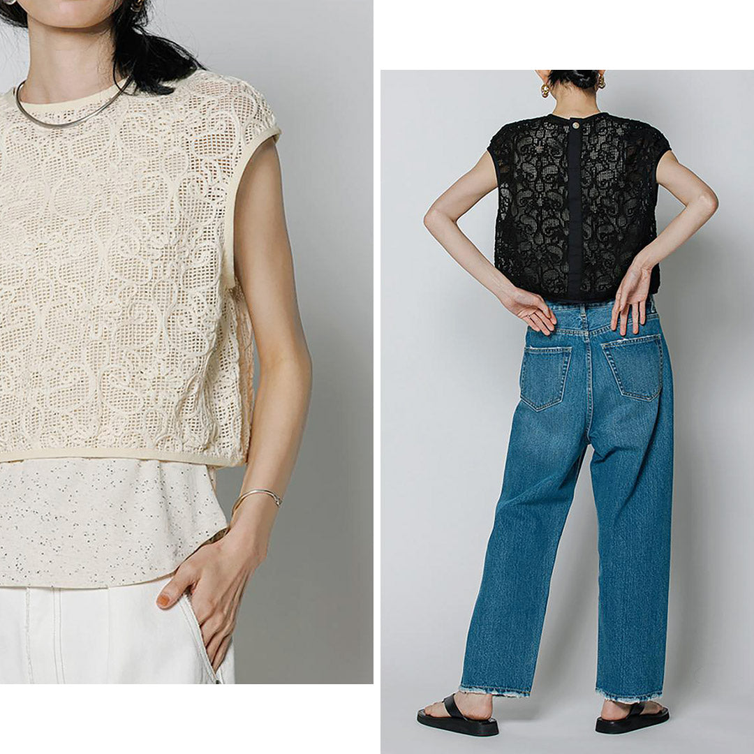 【30%OFF】YENN(イェン) カラー別注 コードレース ブラウス