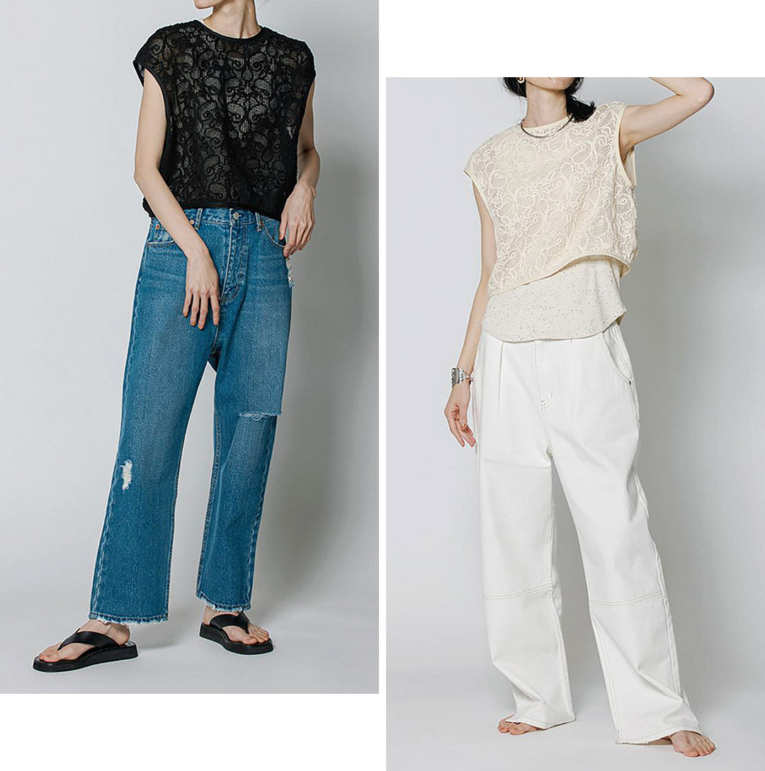 【30%OFF】YENN(イェン) カラー別注 コードレース ブラウス