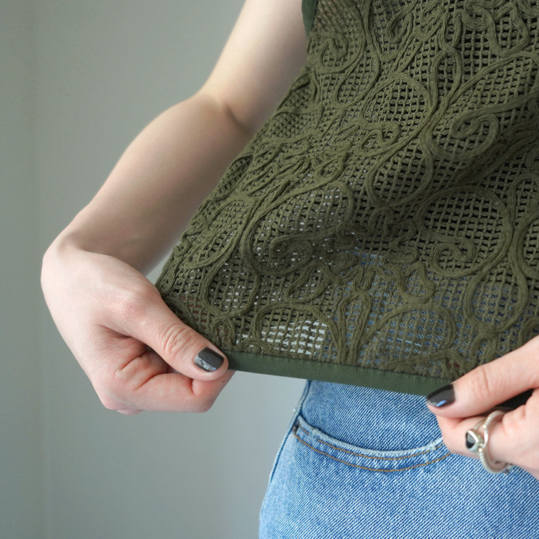 【30%OFF】YENN(イェン) カラー別注 コードレース ブラウス