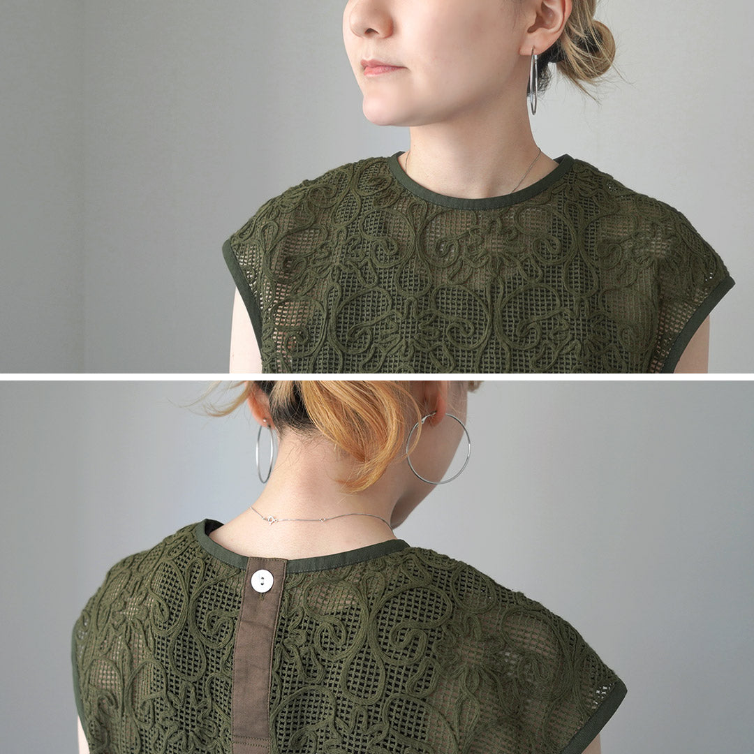 【30%OFF】YENN(イェン) カラー別注 コードレース ブラウス