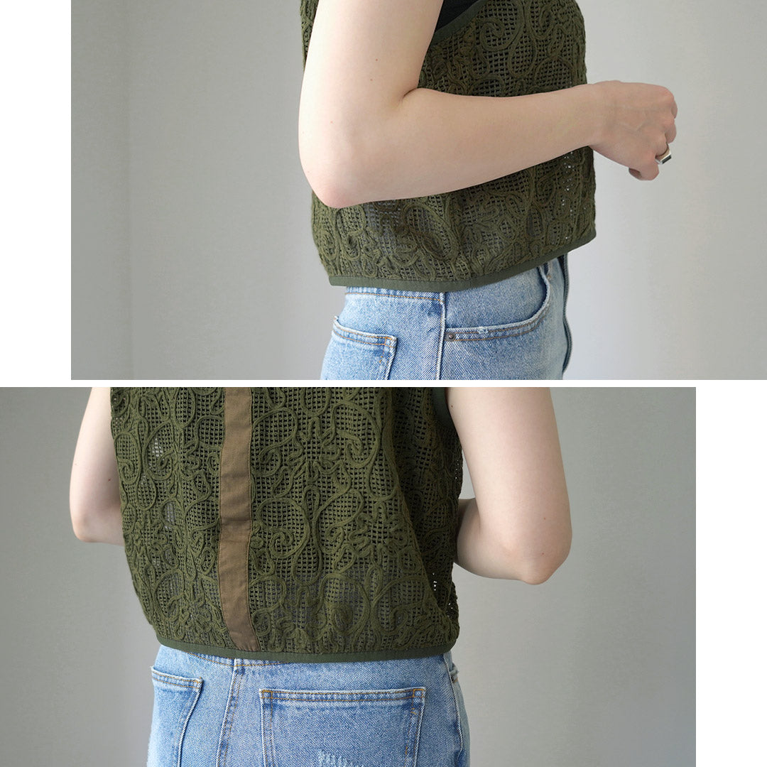 【30%OFF】YENN(イェン) カラー別注 コードレース ブラウス