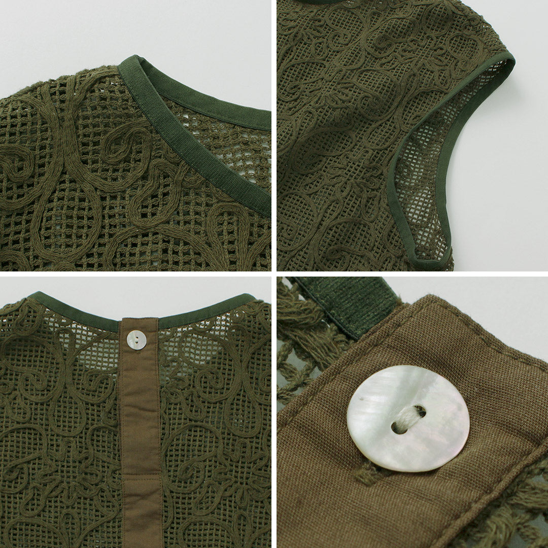 【30%OFF】YENN(イェン) カラー別注 コードレース ブラウス