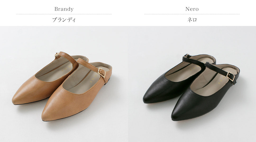 REMME(レメ) ポインテッドメリージェーン スリッポン シープレザー