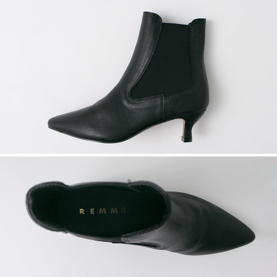 REMME(レメ) ポインテッド チェルシーブーツ 5cm ピンヒール