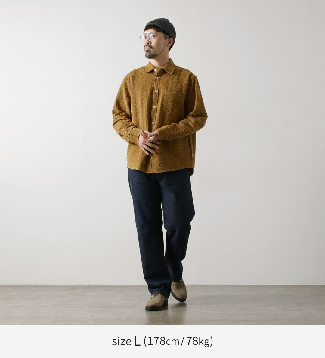WAX LONDON(ワックスロンドン) シェリーシャツ シアサッカー コード
