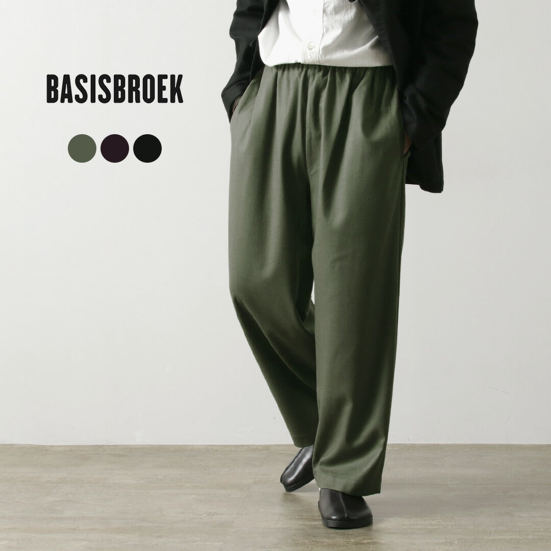 BASISBROEK(バージスブルック) MOREMO ワイドパンツ ハイカウント フランネル