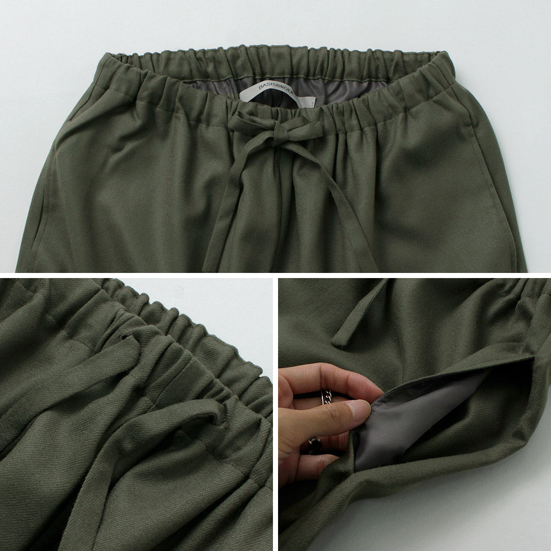 BASISBROEK(バージスブルック) MOREMO ワイドパンツ ハイカウント フランネル