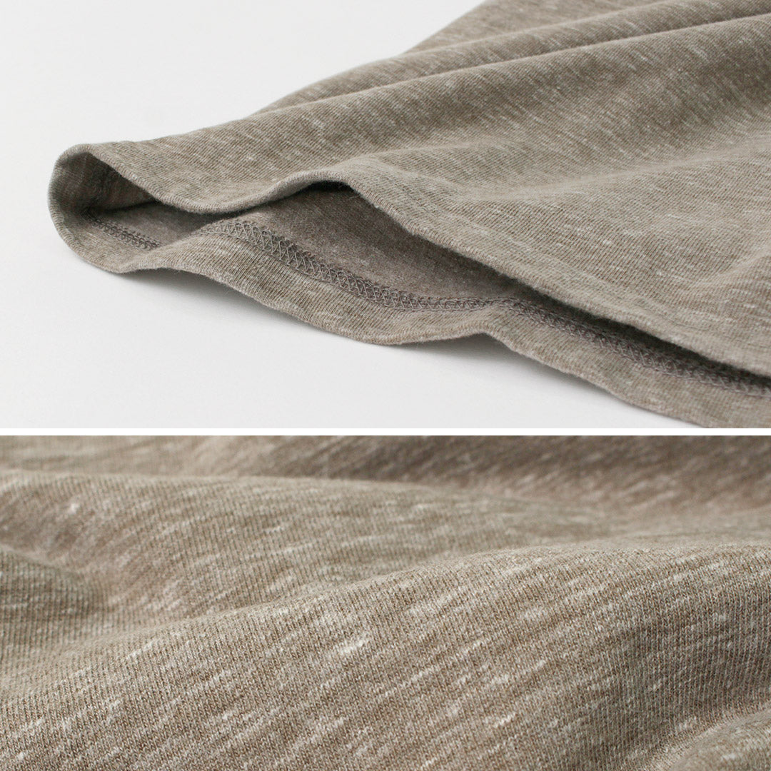 REMI RELIEF(レミレリーフ)別注 メランジ天竺 ロングスリーブ ポケットTシャツ